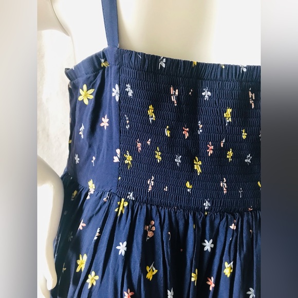 Torrid navy floral challis button maxi dress size 1 - Picture 13 of 16